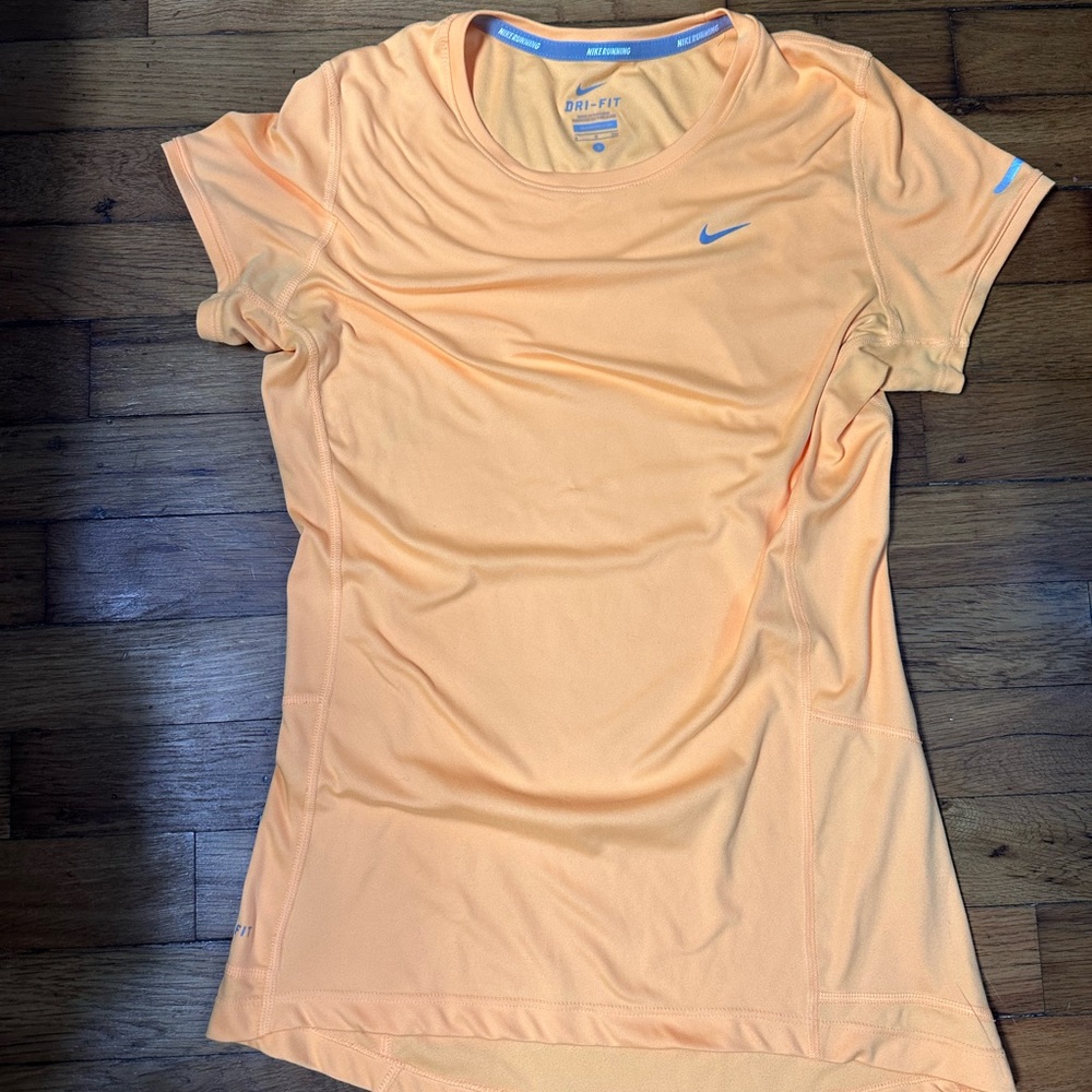 Nike Orange Fitted Polo Short Sleeve Tee